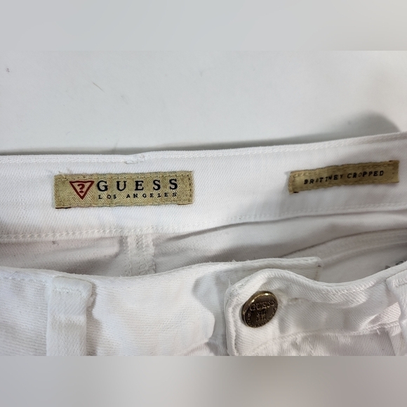Guess Jeans White Britney Cropped Denim Jeans - Picture 8 of 8
